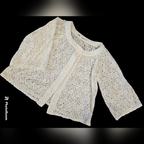 Lace Crop Coverlet Top size L - Picture 2 of 10